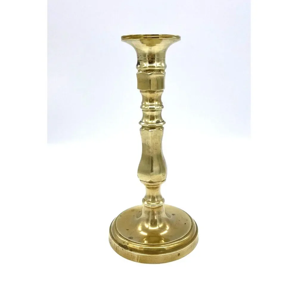 Vintage MCM Brass Candlestick Holder 8